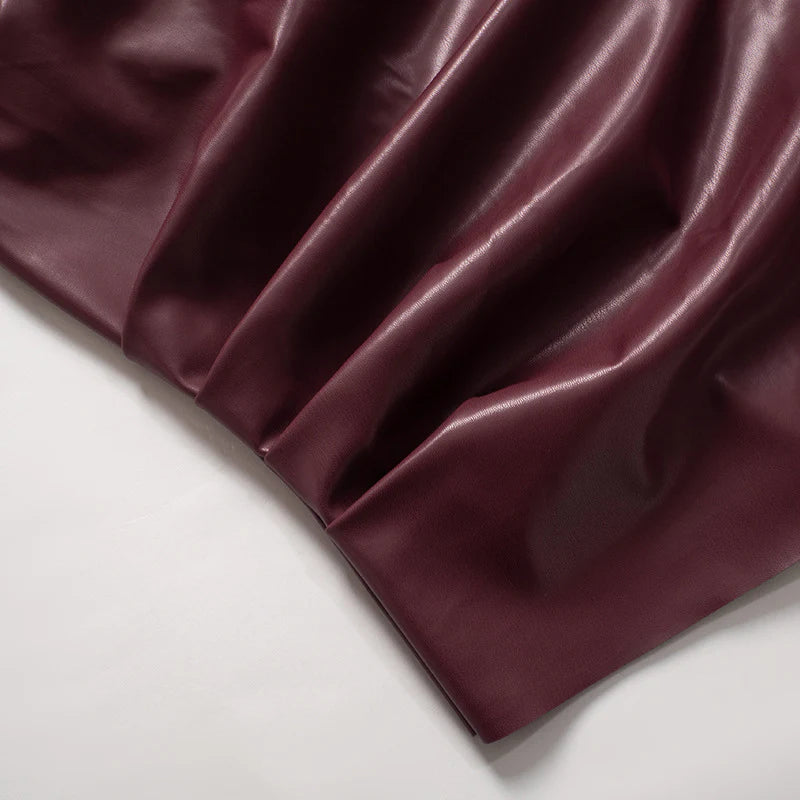 Burgundy Leather Top