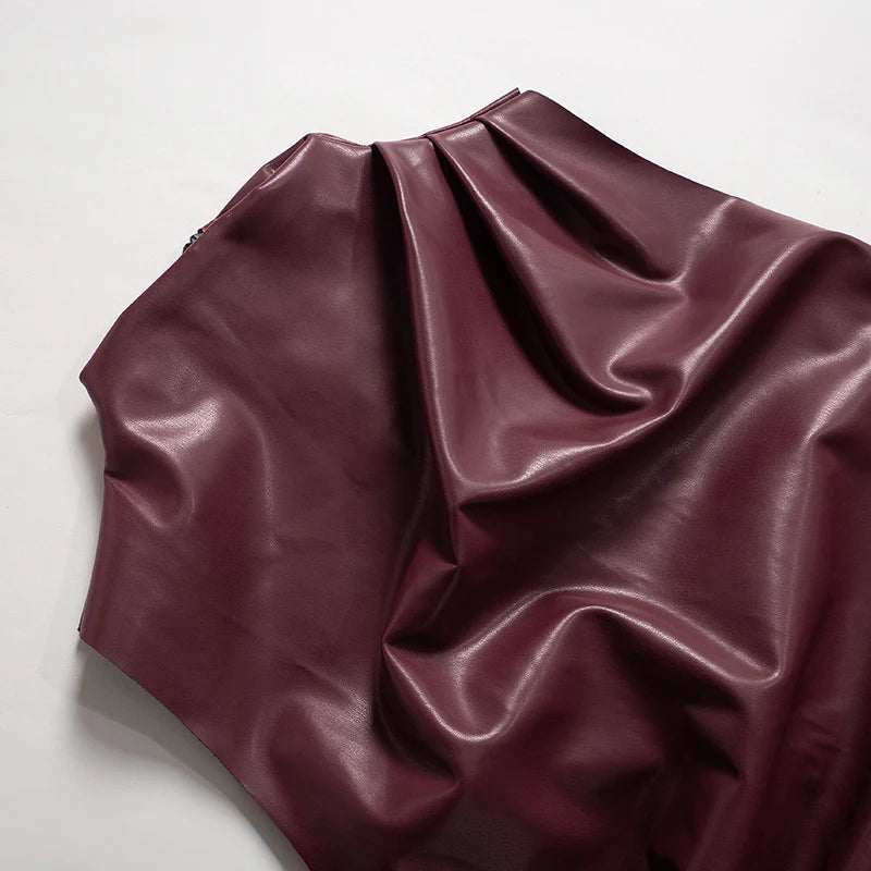 Burgundy Leather Top