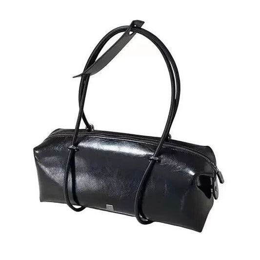 Minimalistic Black Large Capacity Bucket Bag