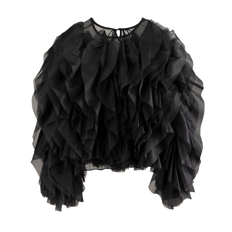 Long Sleeve Chiffon Blouse