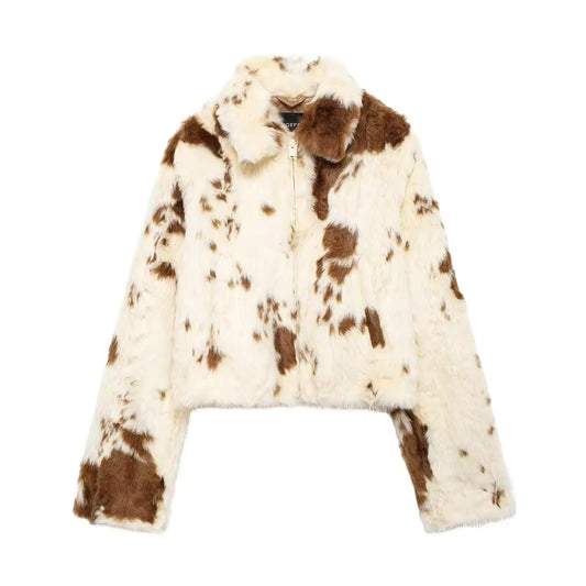 Cow print trendy Jacket